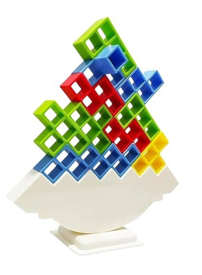 Samip Stacking Game 16 Pcs Stack Tower, Tetra Tower Child Balance Building Block 2 Players+ Game, Tetris Tower, Balance Blocks, Puzzle for Building Tetris Game, Tetris Balance Board Games, Stacking - Image 1